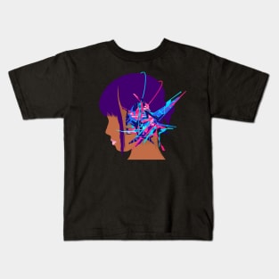 Cyberpunk Girl Music Kids T-Shirt